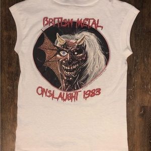 1983 IRON MAIDEN “TROOPER” SCREEN STARS- Made in USA / SIZE 19” x 26 L - Med